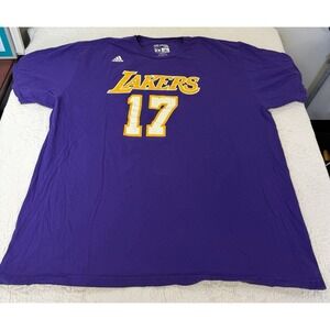 NBA T-Shirt Men Adidas XL Los Angeles Lakers Jeremy Lin Basketball Jersey